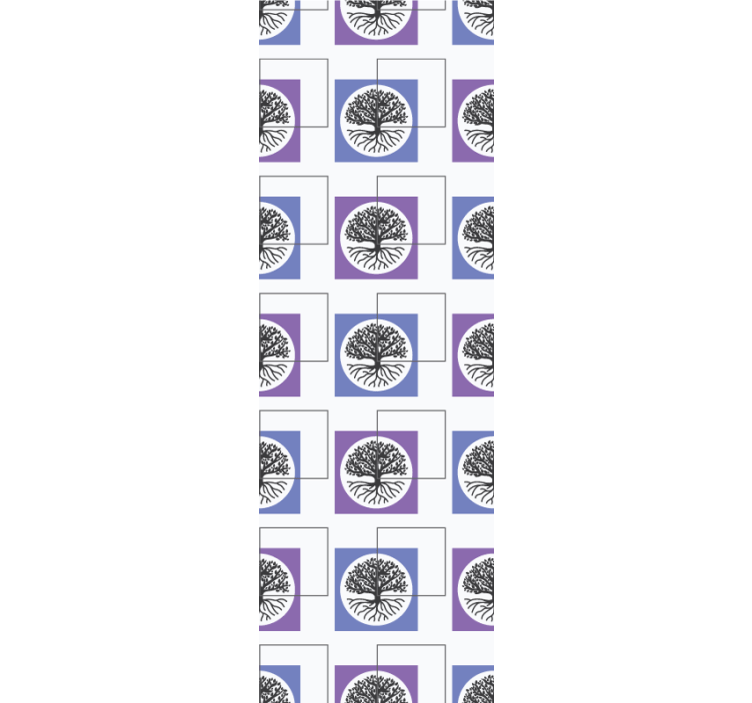 Geometric Tree Design bedroom wallpaper - TenStickers