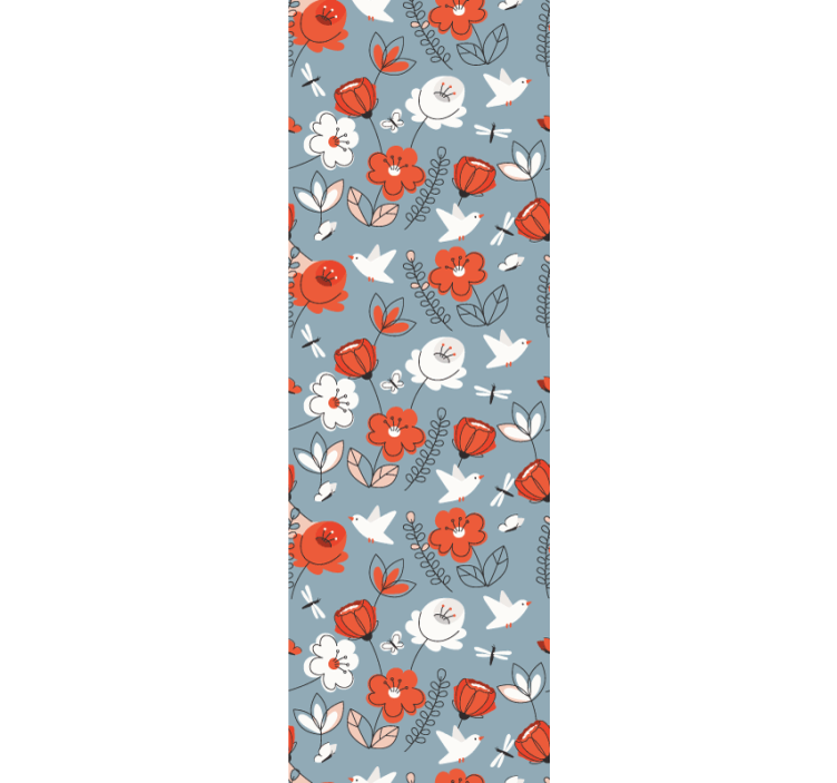 Floral Pattern Detail flower wallpaper - TenStickers