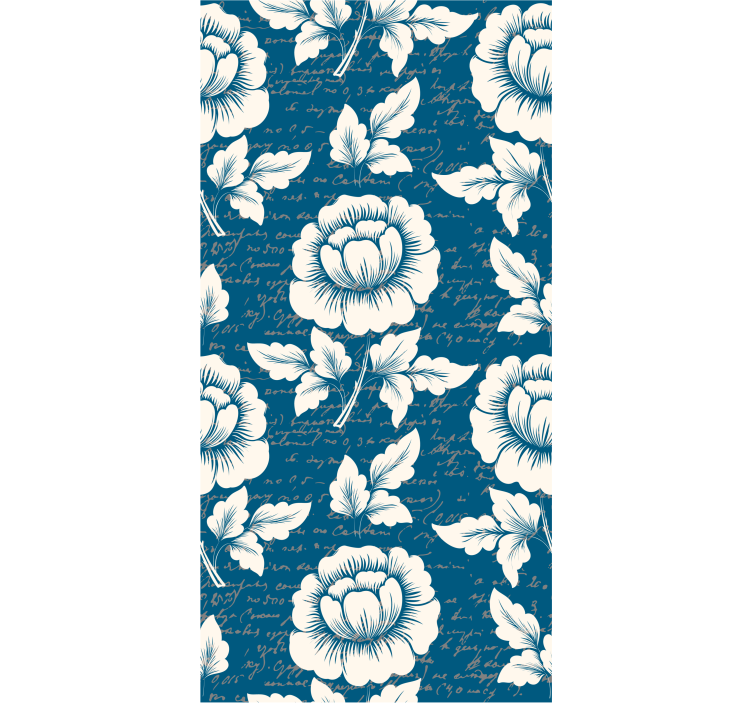 Elegant Floral Script floral ornament wallpaper - TenStickers