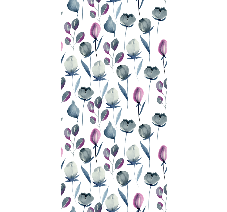 Watercolor Florals flower wallpaper - TenStickers