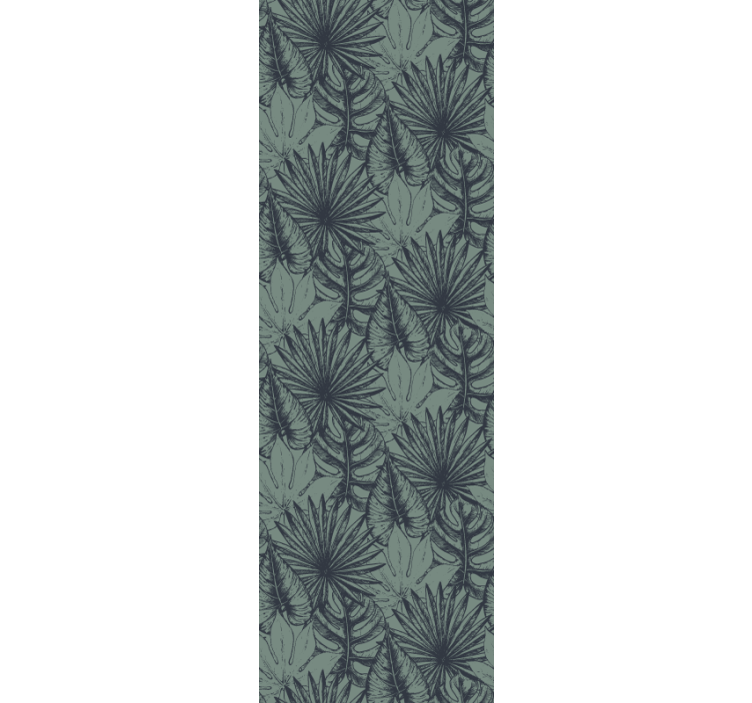 Palm Leaf Pattern leaf wallpaper - TenStickers