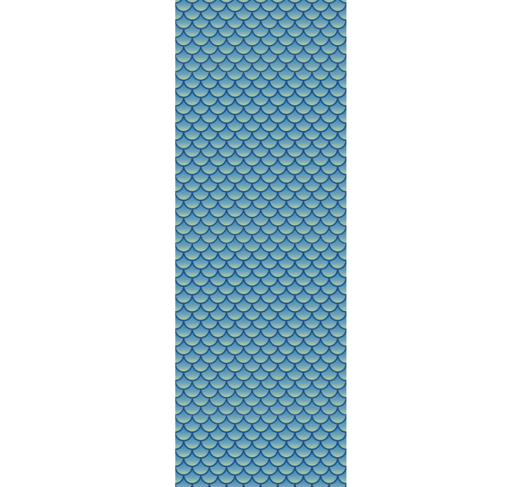 Fish Scale Pattern geometric wallpaper - TenStickers