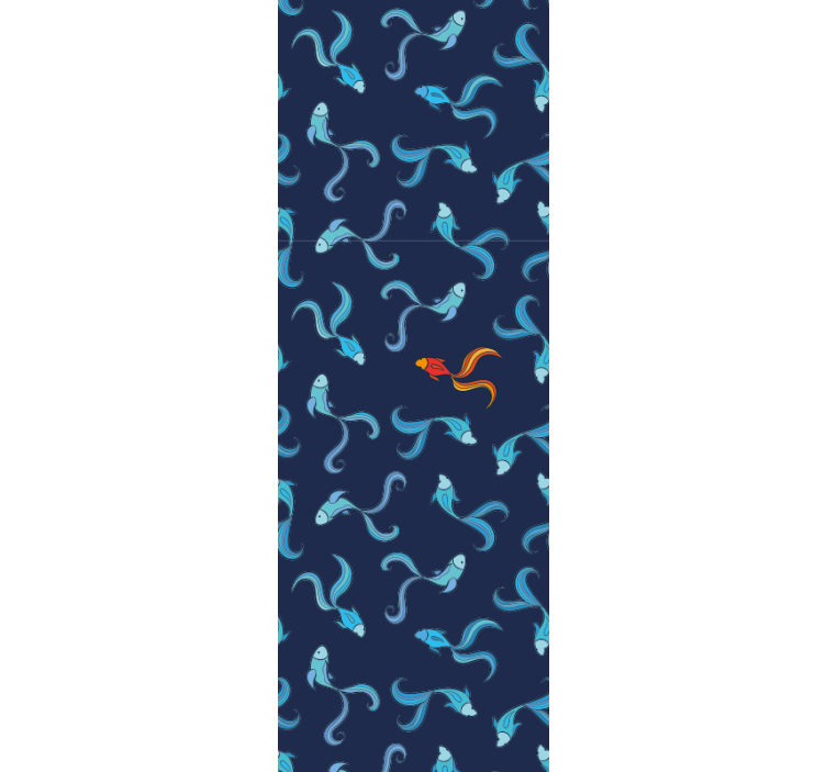 Aquatic Fauna Patterns fish wallpaper - TenStickers