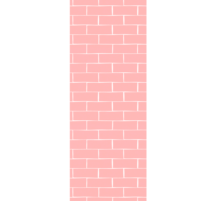 Pink Brick Pattern brick wallpaper - TenStickers