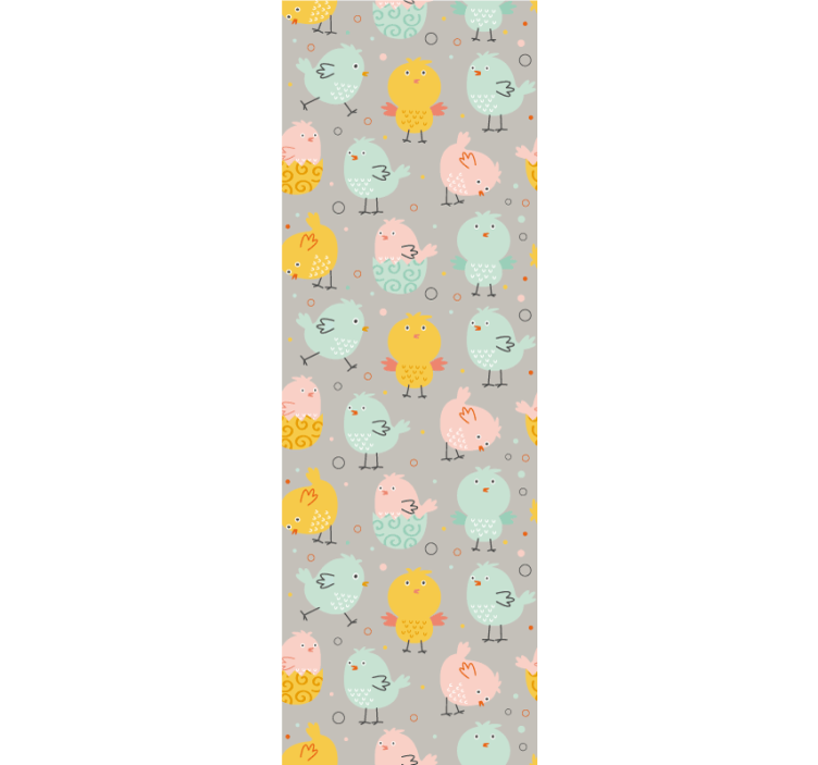 Cute chicken pastel colors wallpaper - TenStickers