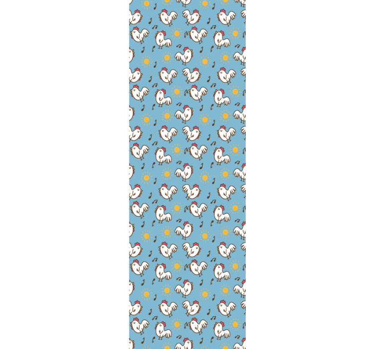 Cartoon chicken seamless pattern wallpaper - TenStickers
