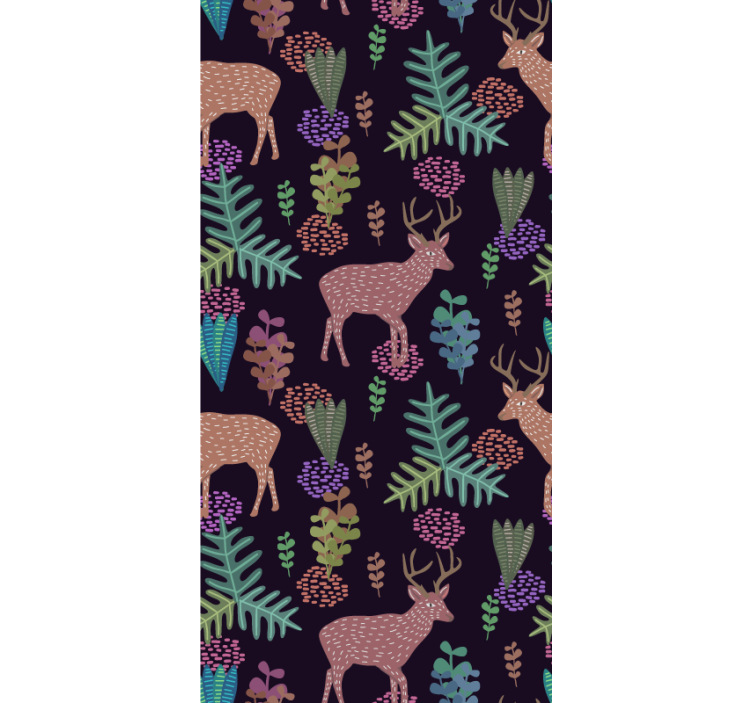 Enchanted Forest Scene animal wallpaper - TenStickers