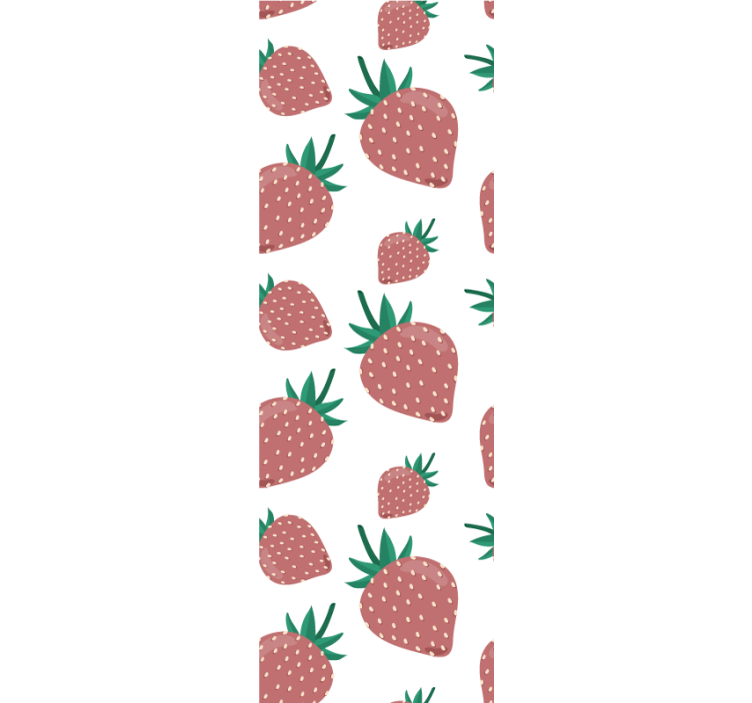 Strawberry Pattern kitchen wallpaper - TenStickers