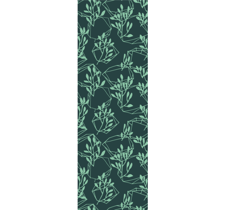 Geometric Foliage Pattern geometric wallpaper - TenStickers