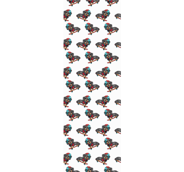 Canine Skateboarding dogs wallpaper - TenStickers