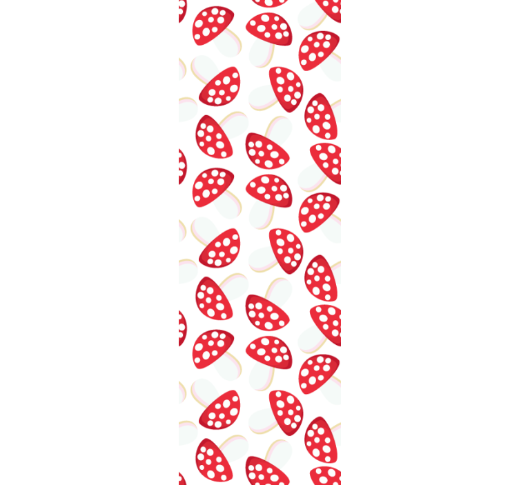 Stylized Strawberry Pattern floral ornament wallpaper - TenStickers