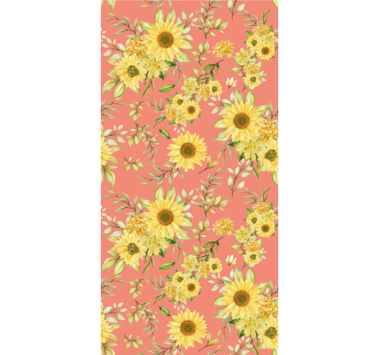 Sunflower Blossoms flower wallpaper - TenStickers