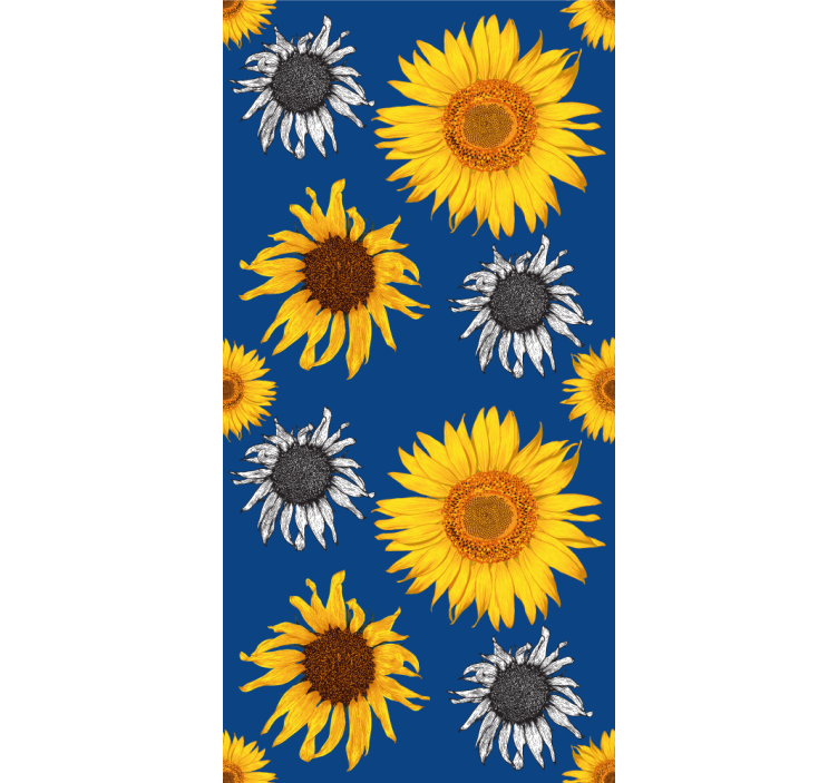 Sunflower Ensemble flower wallpaper - TenStickers