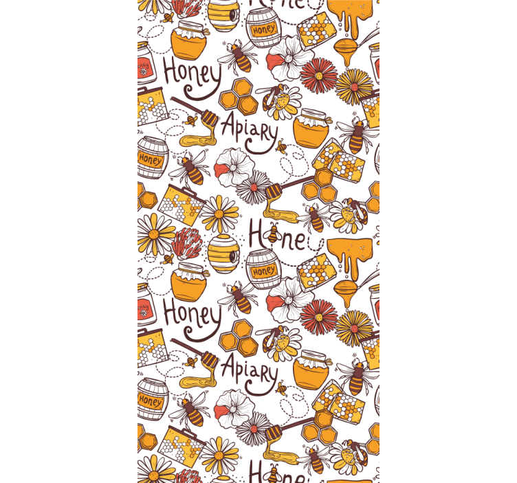 Beehive Delight art wallpaper - TenStickers