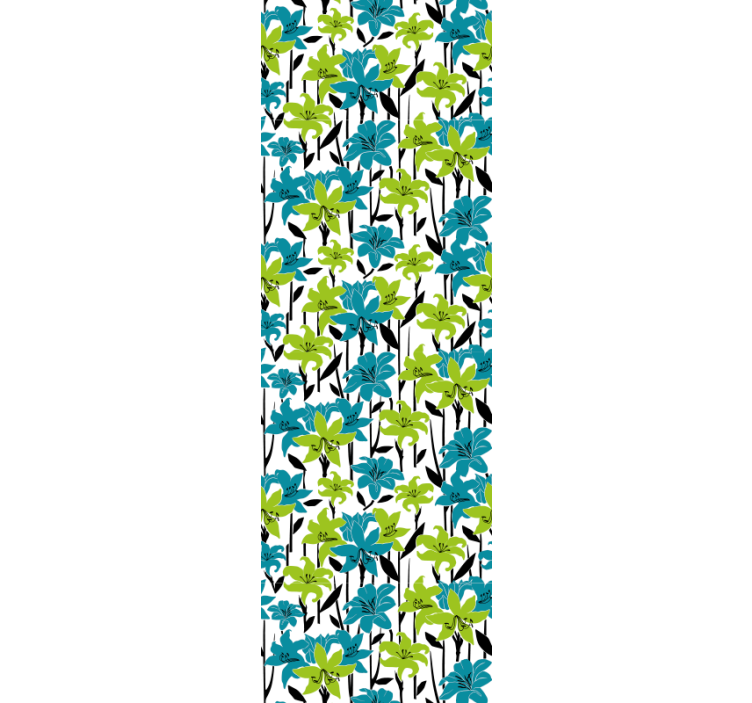 Flower stencil design wedding wallpaper - TenStickers