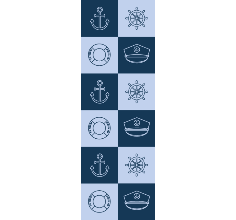 Nautical Tile Pattern tile wallpaper - TenStickers