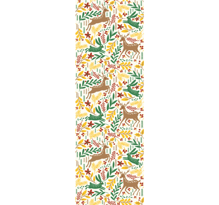 Forest Fauna Pattern animal wallpaper - TenStickers