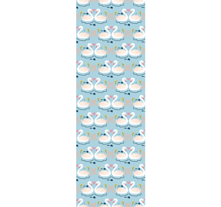 Swan Lake Pattern animal wallpaper - TenStickers