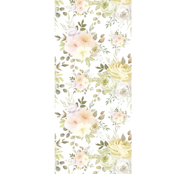 Beautiful floral seamless wedding wallpaper - TenStickers