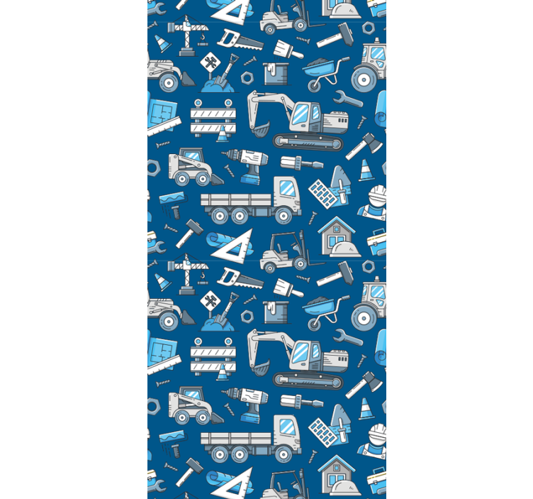Construction Playtime nursery wallpaper - TenStickers