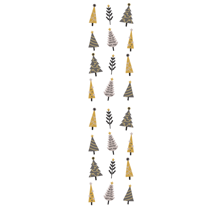 Holiday Tree Pattern christmas wallpaper - TenStickers