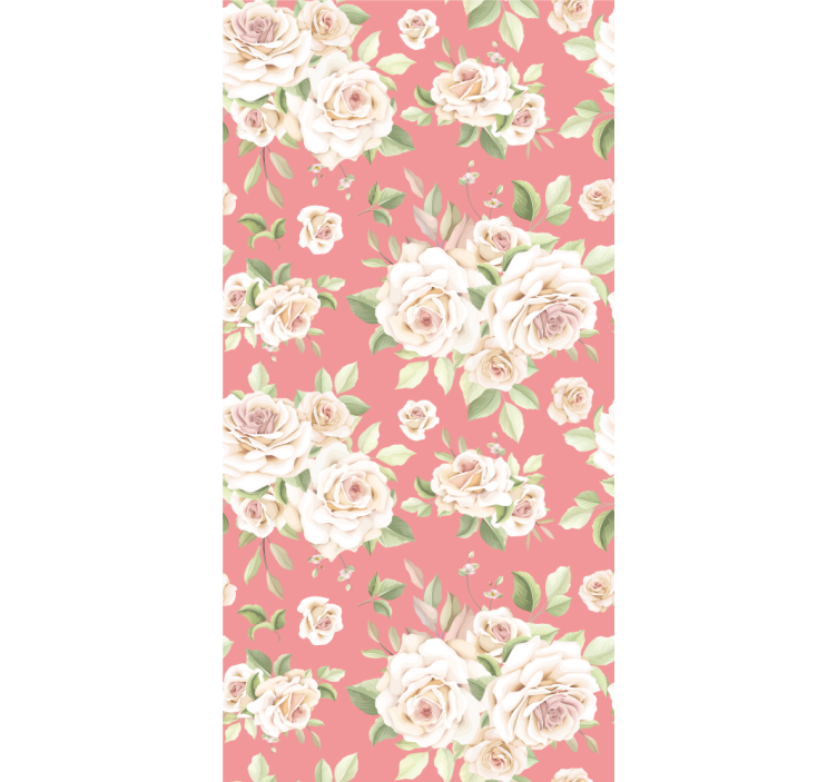 Floral Rose Pattern flower wallpaper - TenStickers