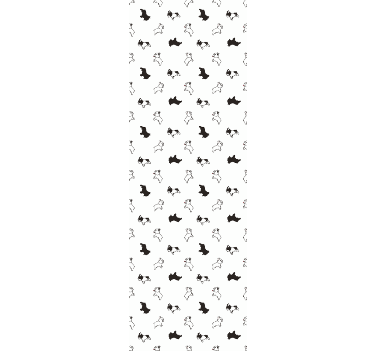 Black and white  dogs Childrens Wallpaper - TenStickers