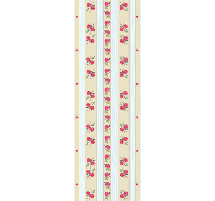 Floral Striped Elegance striped wallpaper - TenStickers