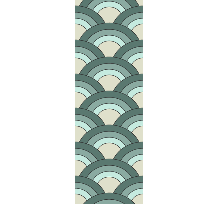 Semicircle Patterns geometric wallpaper - TenStickers