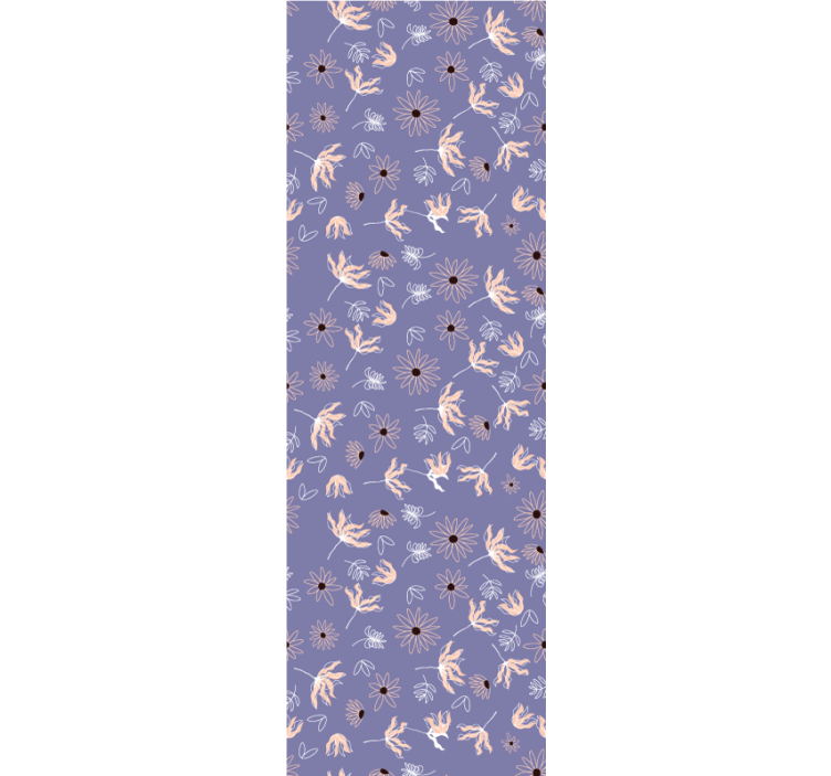 Floral Leafy Pattern flower wallpaper - TenStickers