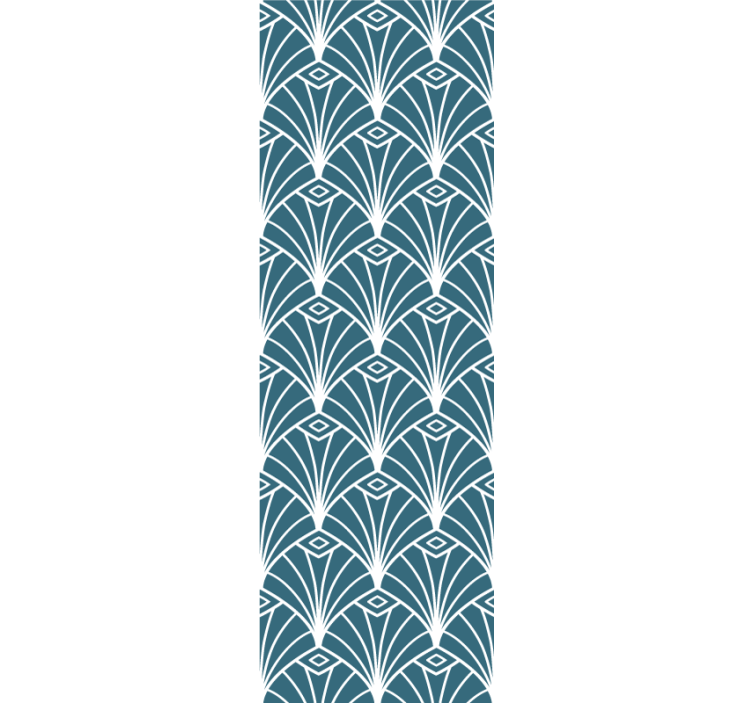 Geometric Peacock Feathers geometric wallpaper - TenStickers