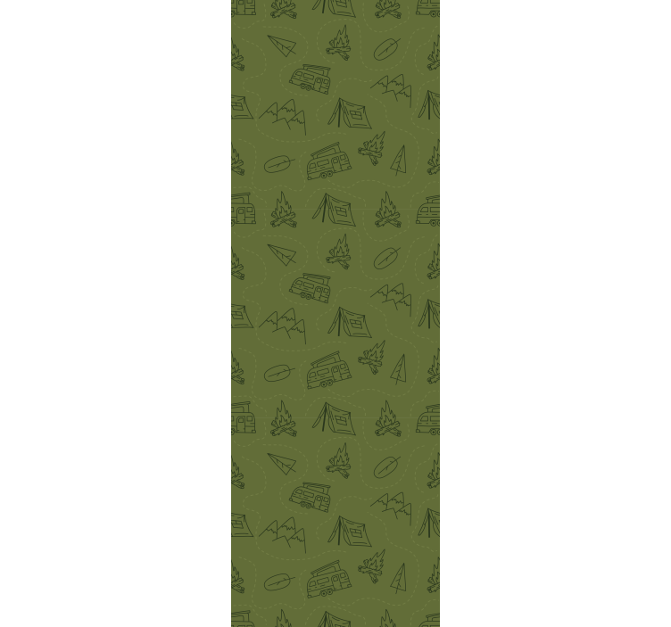 Camping Pattern modern wallpaper - TenStickers