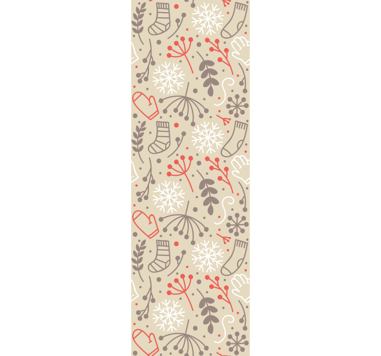 Festive Patterns christmas wallpaper - TenStickers