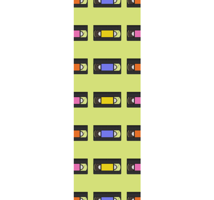 VHS collection retro pattern vintage wallpaper - TenStickers