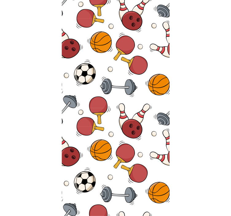 Sports Pattern modern wallpaper - TenStickers