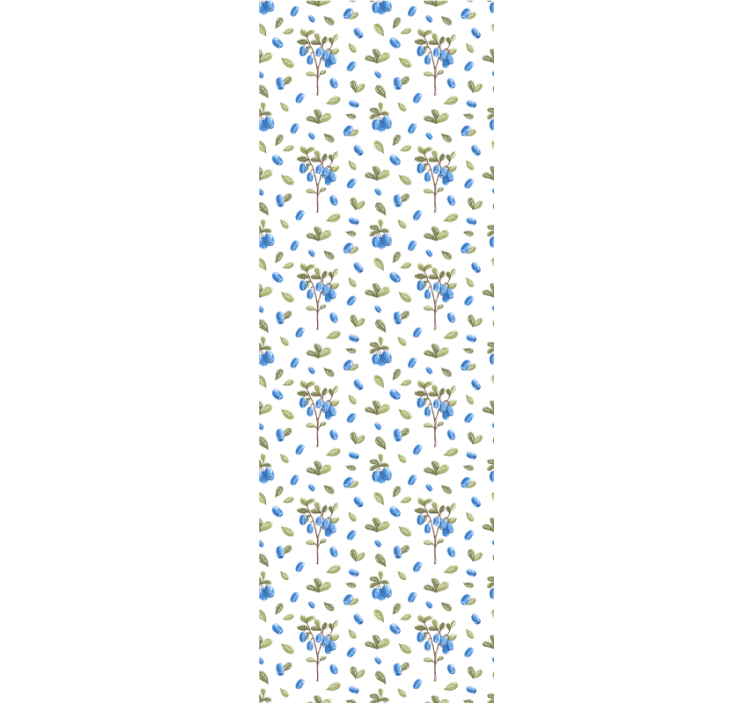 Blueberry Botanical flower wallpaper - TenStickers