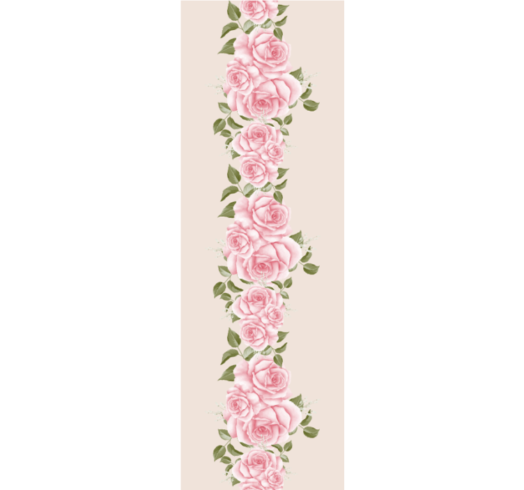 Floral Stripe Accent flower wallpaper - TenStickers