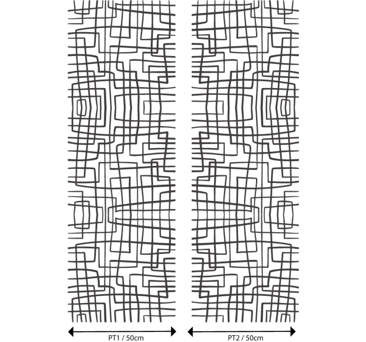 Abstract Line Pattern dining room wallpaper - TenStickers