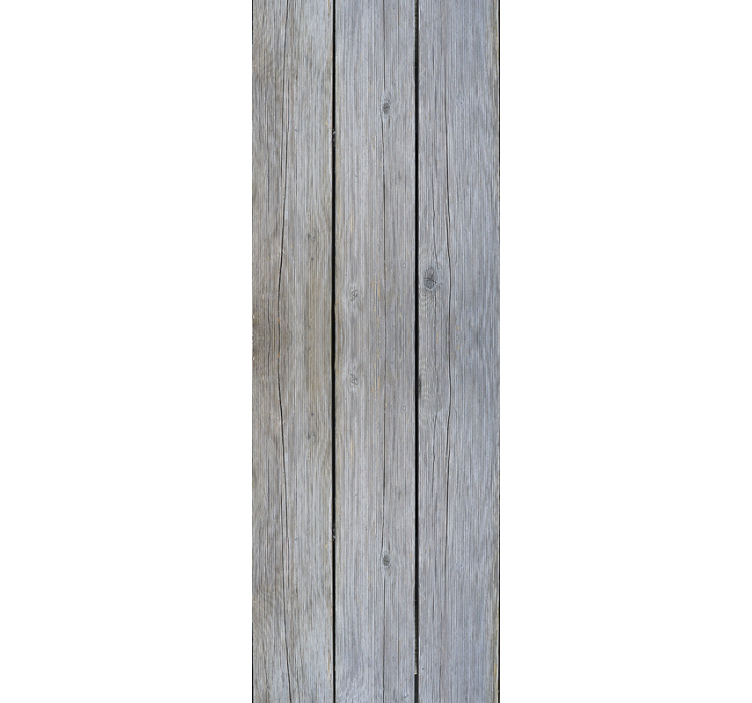 Nordic style gray raw wood bedroom wallpaper - TenStickers
