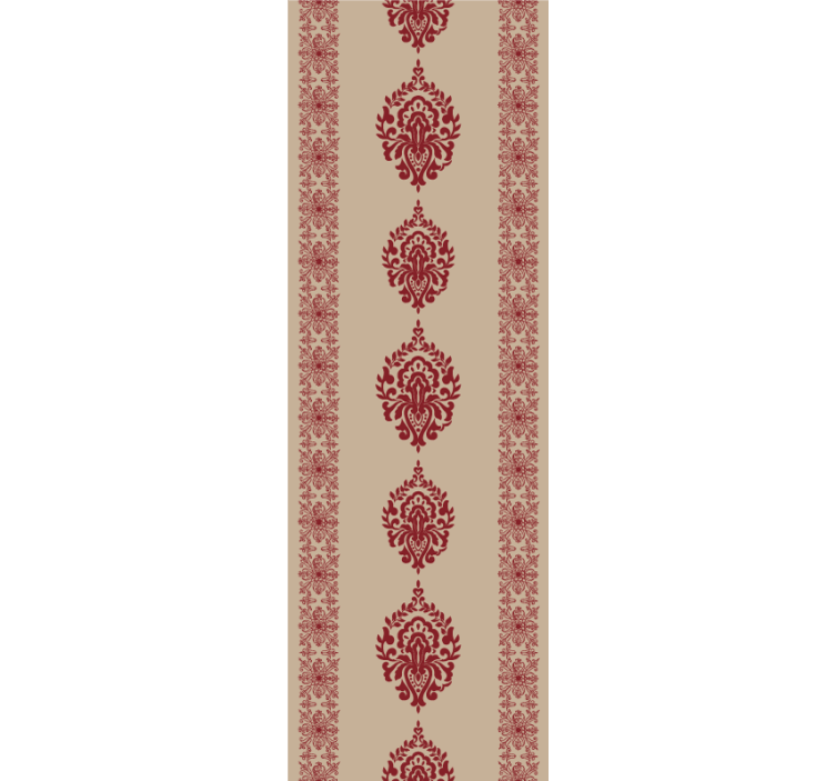Elegant Red Patterns baroque wallpaper - TenStickers