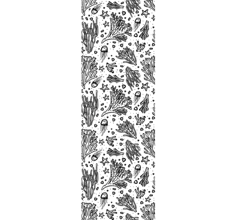 Coral reef patterns leaf wallpaper - TenStickers