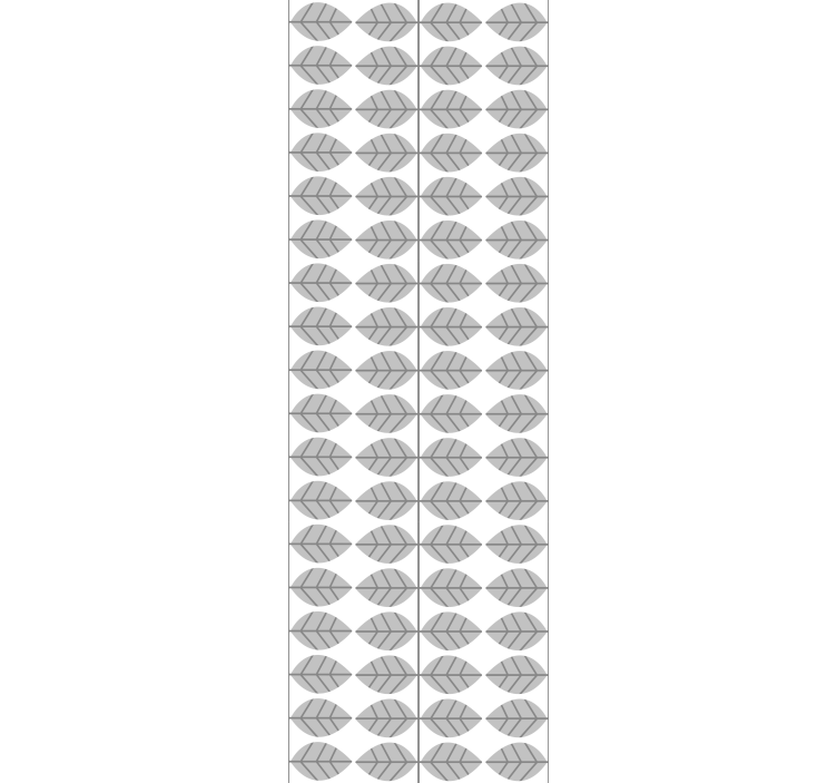 Gray brookes leaf kinfolk pattern wallpaper - TenStickers