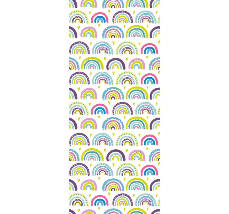Colored rainbow pattern kids wallpaper - TenStickers