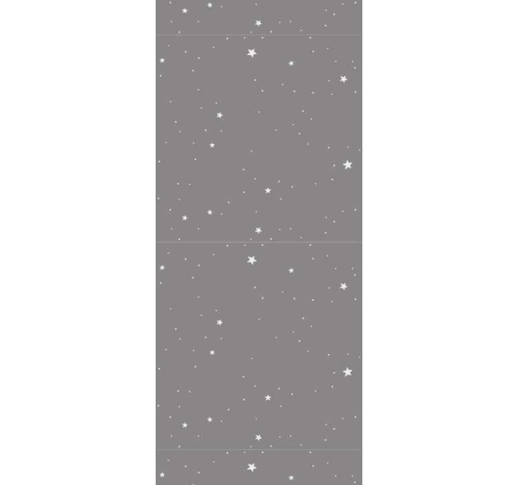 White stars over a gray children wallpaper - TenStickers