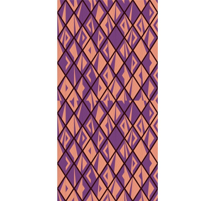 African style purple diamond pattern wallpaper - TenStickers