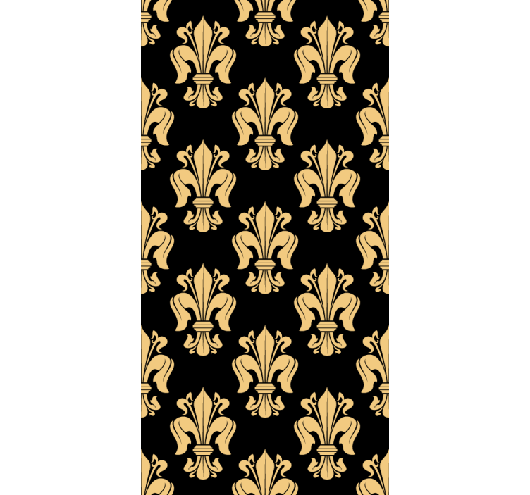 Elegant Fleur-de-lis baroque wallpaper - TenStickers