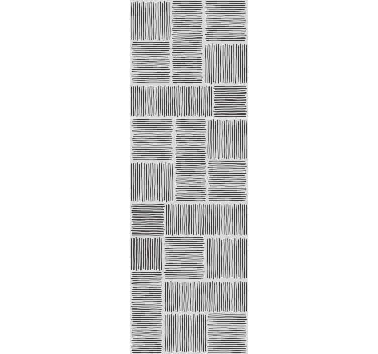 Striped wallpaper with striped square patterns - TenStickers
