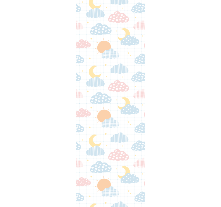 Cloudy Sky Theme nursery wallpaper - TenStickers