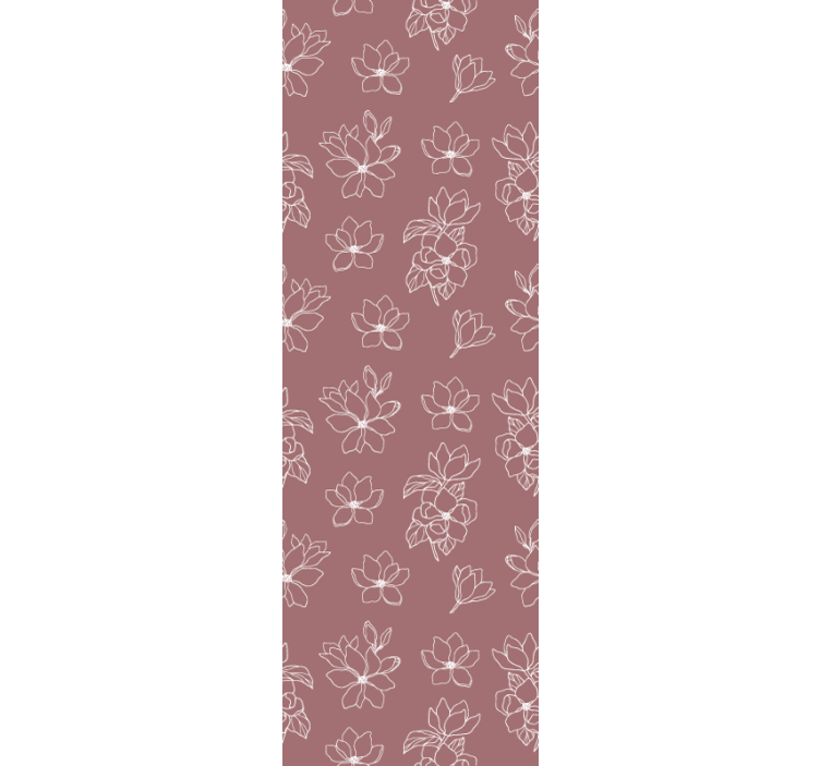 Delicate maroon colour flower wallpaper - TenStickers