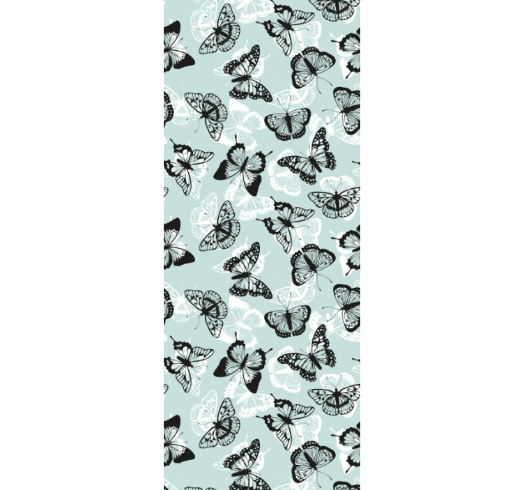 Black and white in motion butterfly wallpaper - TenStickers